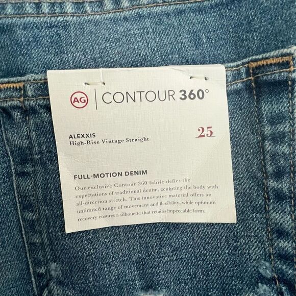 Ag Adriano Goldschmied Alexxis High Rise Straight Jeans size 25 New with tags - Picture 8 of 11